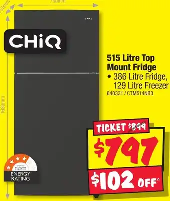 JB Hi-Fi 515 Litre Top Mount Fridge offer