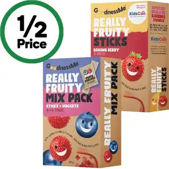 Woolworths Goodness Me Fruit Packs 120g Pk 8 offer
