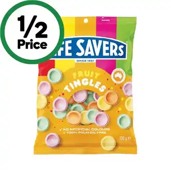 Woolworths Life Savers 150-200g or Darrell Lea Nibs 200g offer
