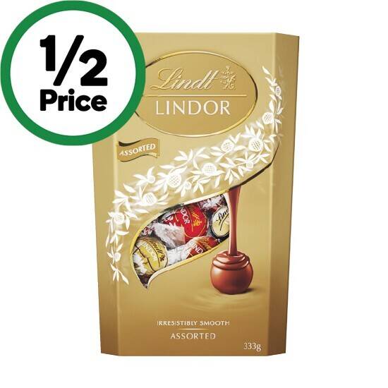 Lindt Lindor Assorted Cornet 327-333g offer at Woolworths