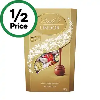 Woolworths Lindt Lindor Assorted Cornet 327-333g offer