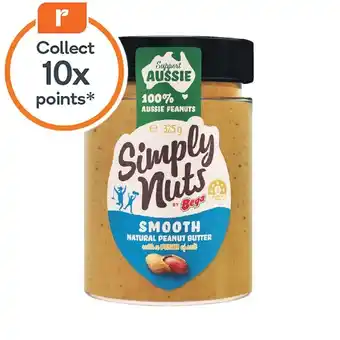 Woolworths Bega Simply Nuts Peanut Butter 325g offer