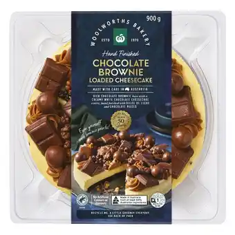 Woolworths Chocolate Brownie Loaded Cheesecake 900g