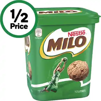 Woolworths Oreo or Milo Family Tubs 1.2 Litre – From the Freezer offer