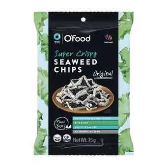 Woolworths O’Foods Seaweed Crisps Original or Wasabi 35g offer