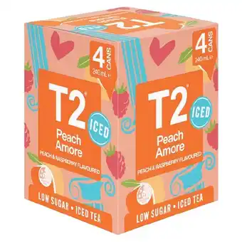 Woolworths T2 Iced Tea 4 x 240ml offer