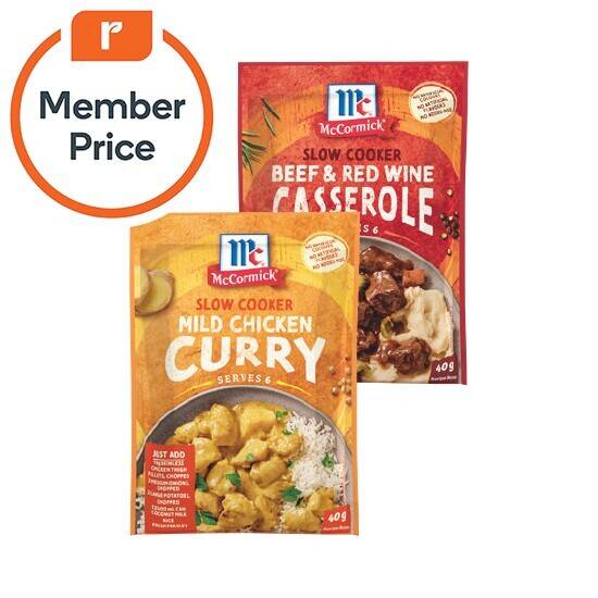 McCormick Slow Cooker Recipe Bases 40g offer at Woolworths