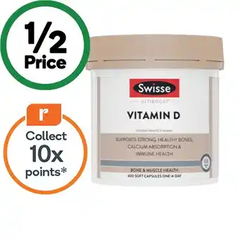 Woolworths Swisse Ultiboost Vitamin D Capsules Pk 400 offer
