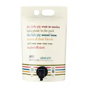 Woolworths Squealing Pig Pinot Gris Bagnum 1.5 Litre offer