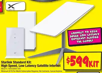 JB Hi-Fi Starlink Standard Kit: High Speed, Low Latency Satellite Internet offer