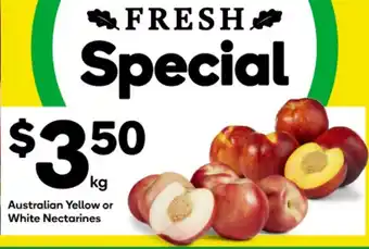 Woolworths Australian Yellow or White Nectarines offer