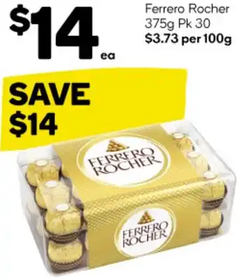 Woolworths Ferrero Rocher 375g Pk 30 offer