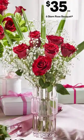 Woolworths 6 Stem Rose Bouquet offer