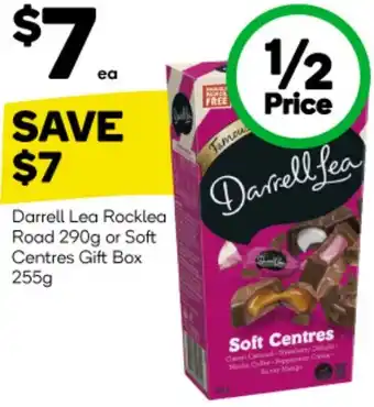 Woolworths Darrell Lea Rocklea Road 290g or Soft Centres Gift Box offer