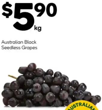 Woolworths Australian Black Seedless Grapes offer