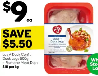 Woolworths Luv A Duck Confit Duck Legs 500g offer