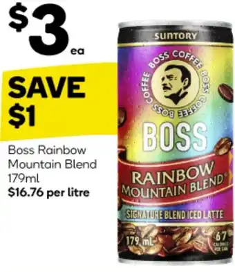 Woolworths Boss Rainbow Mountain Blend 179ml offer