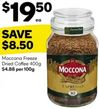 Woolworths Moccona Freeze Dried Coffee 400g offer