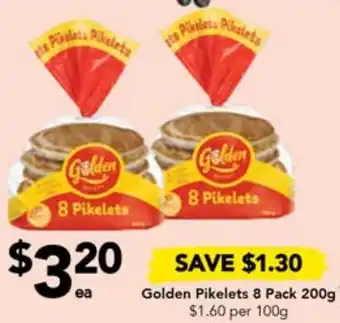 Drakes Golden Pikelets 8 Pack 200g offer