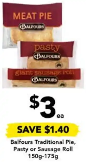 Drakes Balfours Traditional Pie, Pasty or Sausage Roll 150g-175g offer