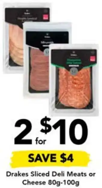 Drakes Drakes Sliced Deli Meats or Cheese 80g-100g offer