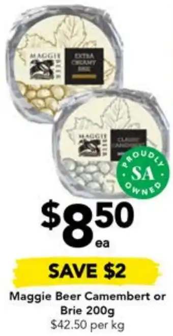 Drakes Maggie Beer Camembert or Brie 200g offer