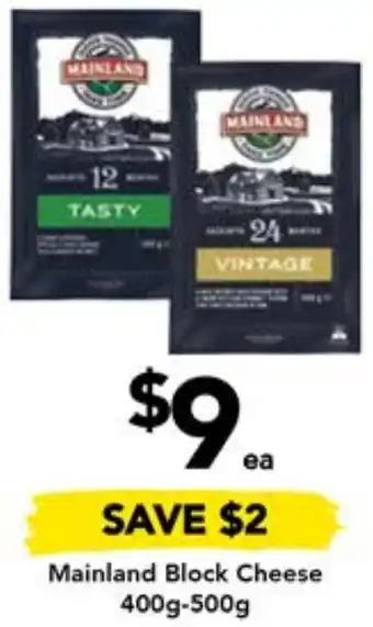 Drakes Mainland Block Cheese 400g-500g offer