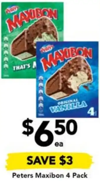 Drakes Peters Maxibon 4 Pack offer