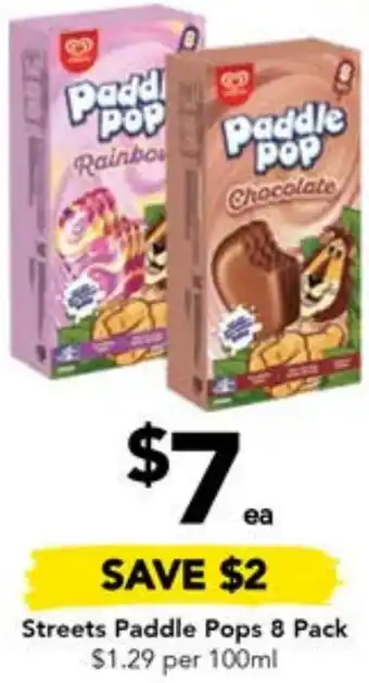 Drakes Streets Paddle Pops 8 Pack offer