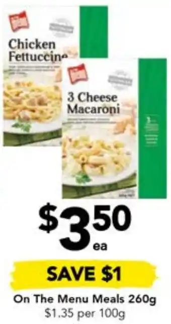 On The Menu Meals 260g