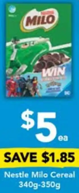 Drakes Nestle Milo Cereal 340g-350g offer