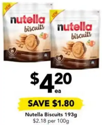 Drakes Nutella Biscuits 193g offer