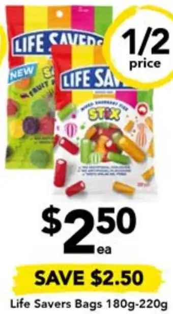 Drakes Life Savers Bags 180g-220g offer