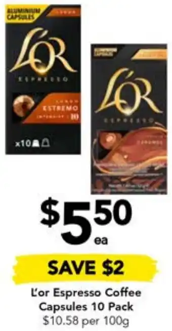 L'or Espresso Coffee Capsules 10 Pack