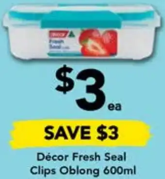 Drakes Décor Fresh Seal Clips Oblong 600ml offer