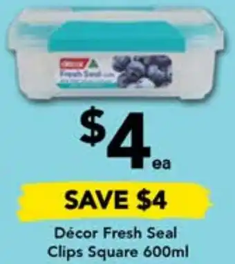 Drakes Décor Fresh Seal Clips Square 600ml offer