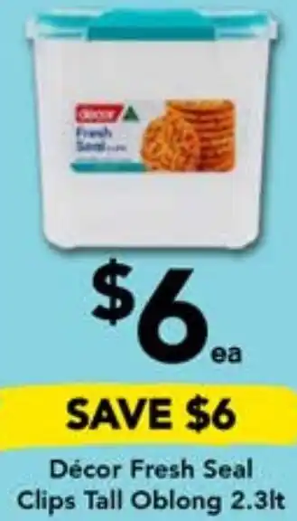 Drakes Décor Fresh Seal Clips Tall Oblong 2.3lt offer