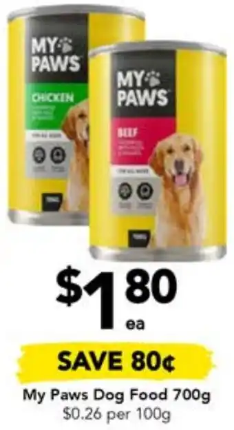 Drakes My Paws Dog Food 700g offer