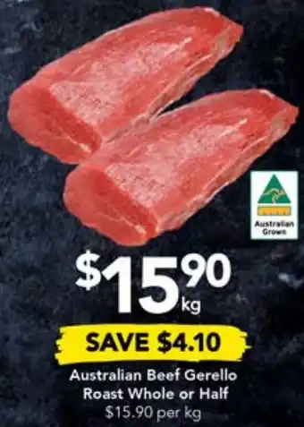 Drakes Australian Beef Gerello Roast Whole or Half offer
