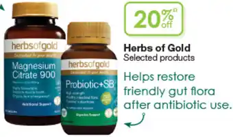 Soul Pattinson Chemist Herbs of Gold Selected products offer