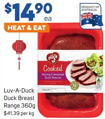 Foodland Luv-A-Duck Duck Breast Range 360g offer