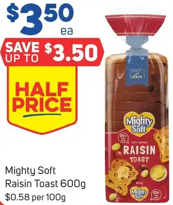 Foodland Mighty Soft Raisin Toast 600g offer