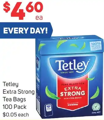 Foodland Tetley Extra Strong Tea Bags 100 Pack offer