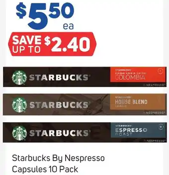 Foodland Starbucks By Nespresso Capsules 10 Pack offer