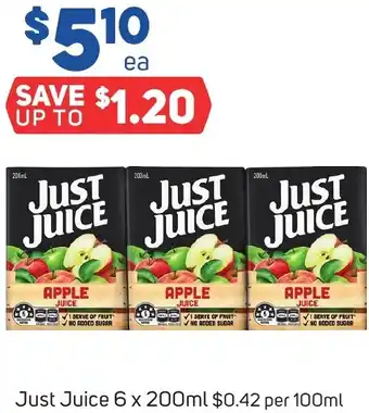 Foodland Just Juice 6 x 200ml offer