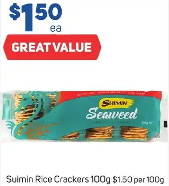 Foodland Suimin Rice Crackers 100g offer