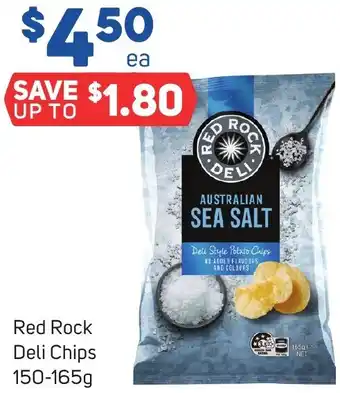 Foodland Red Rock Deli Chips 150-165g offer