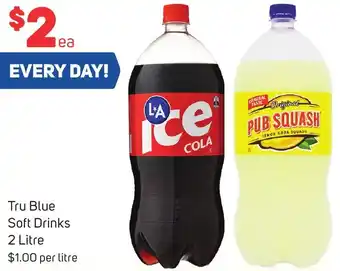 Tru Blue Soft Drinks 2 Litre