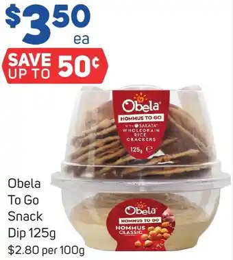 Foodland Obela To Go Snack Dip 125g offer