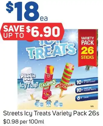 Foodland Streets Icy Treats Variety Pack 26s offer